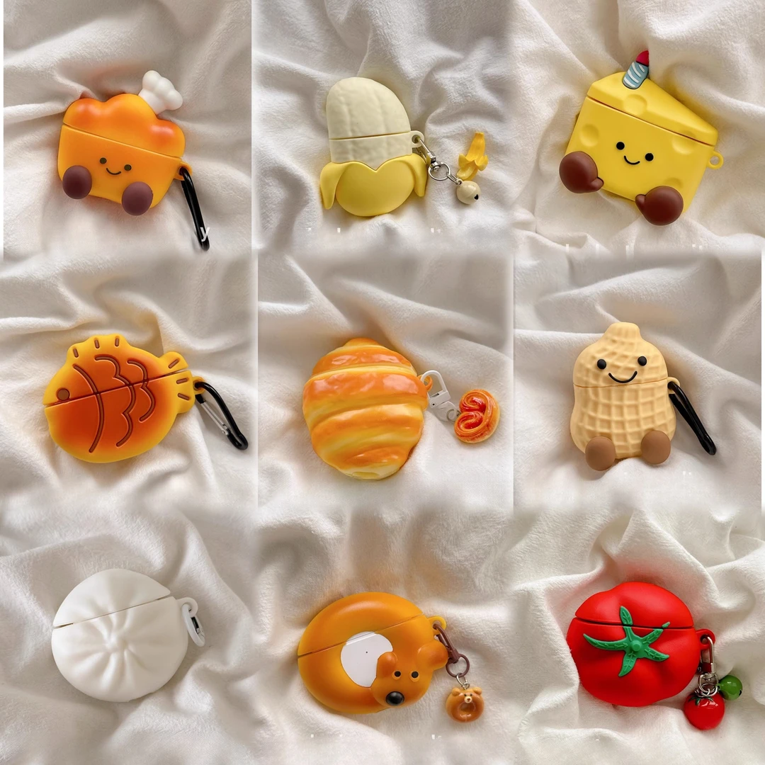 可爱创意食物适用airpods4代降噪版5代3代pro2代苹果耳机壳保护套