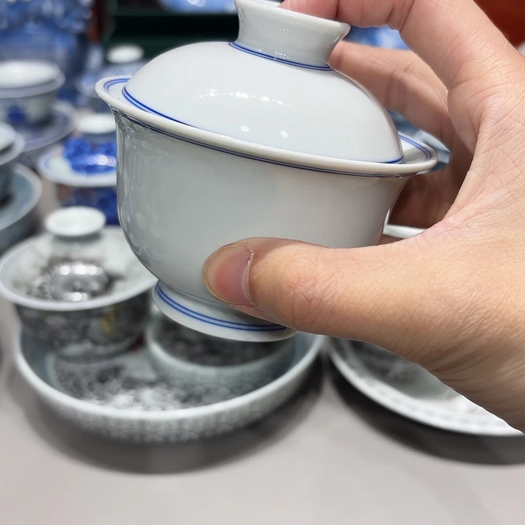 盖碗景德镇茶具高温