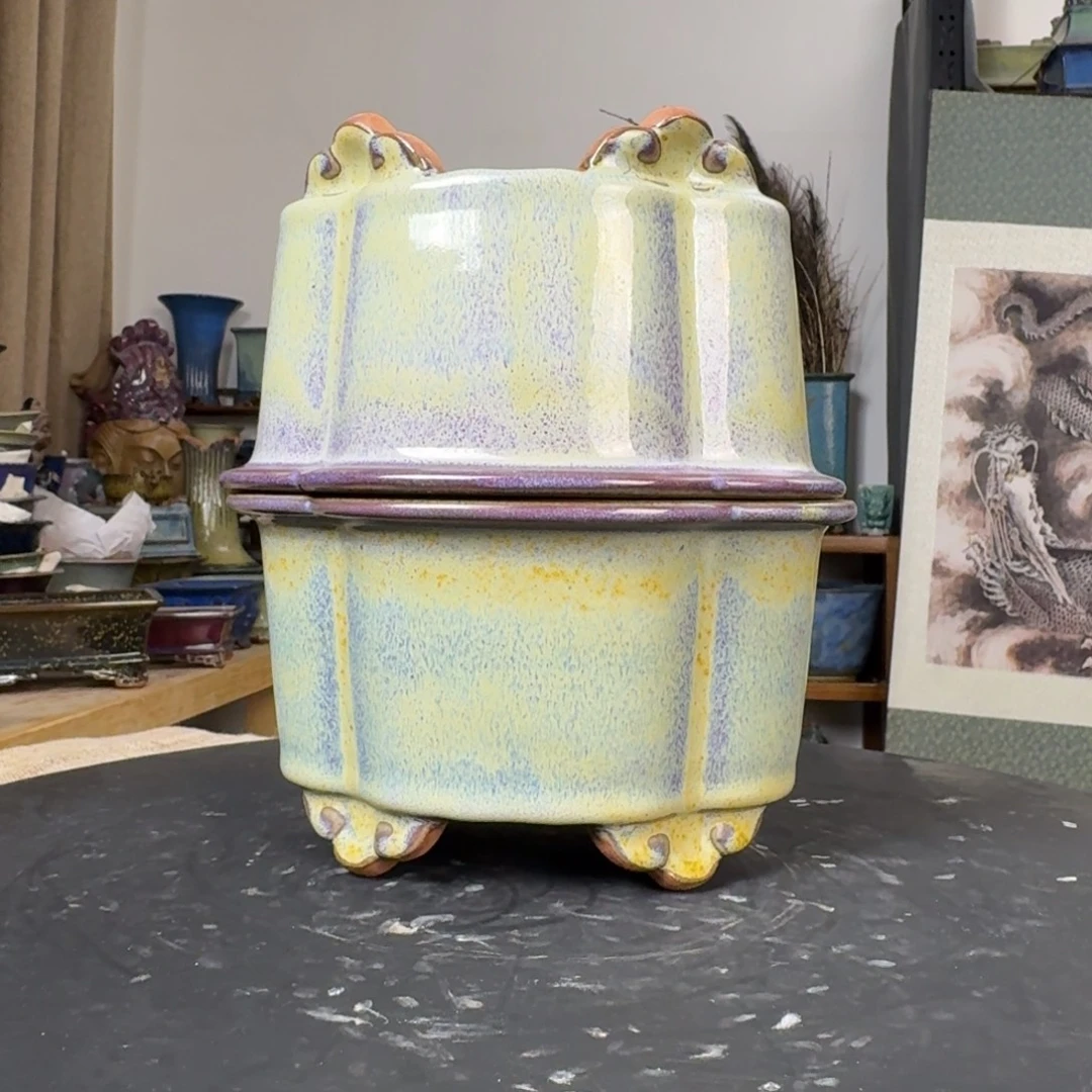 早***陶摆件觉象盆景花盆……