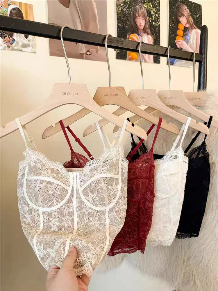 纯欲秋季秋冬甜美风蕾丝吊带背心