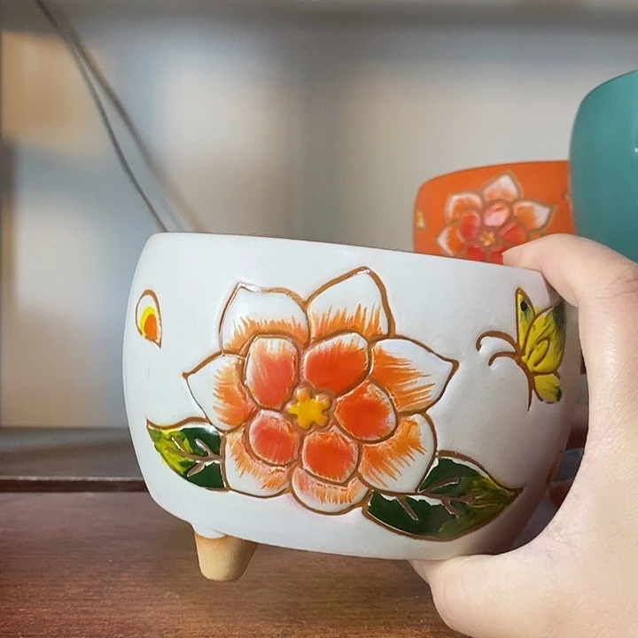 外13内11.5高10左右，纯手工制作，一单包邮