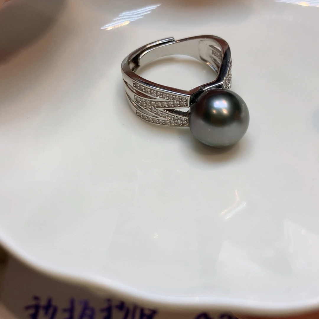 海水珍珠戒指银S925镶嵌