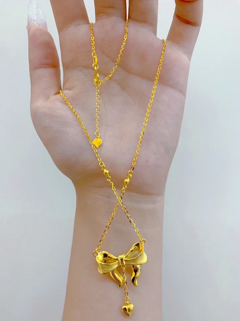 足银银制品 足银镀24K金在逃公主款项链