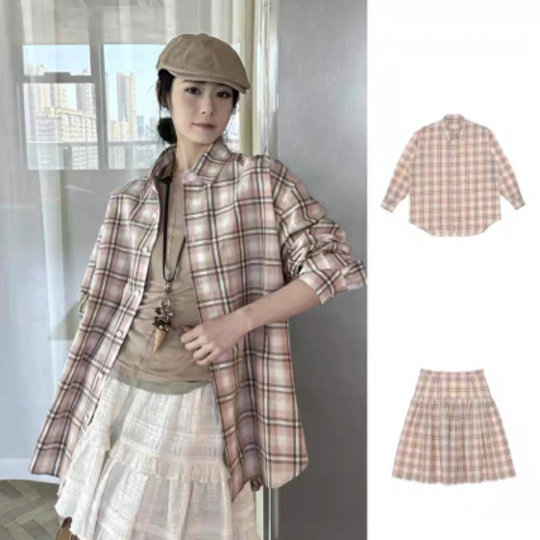 THE MEANING OF 设计师品牌 25春夏 格纹衬衫短半裙 SOLSOL买手店
