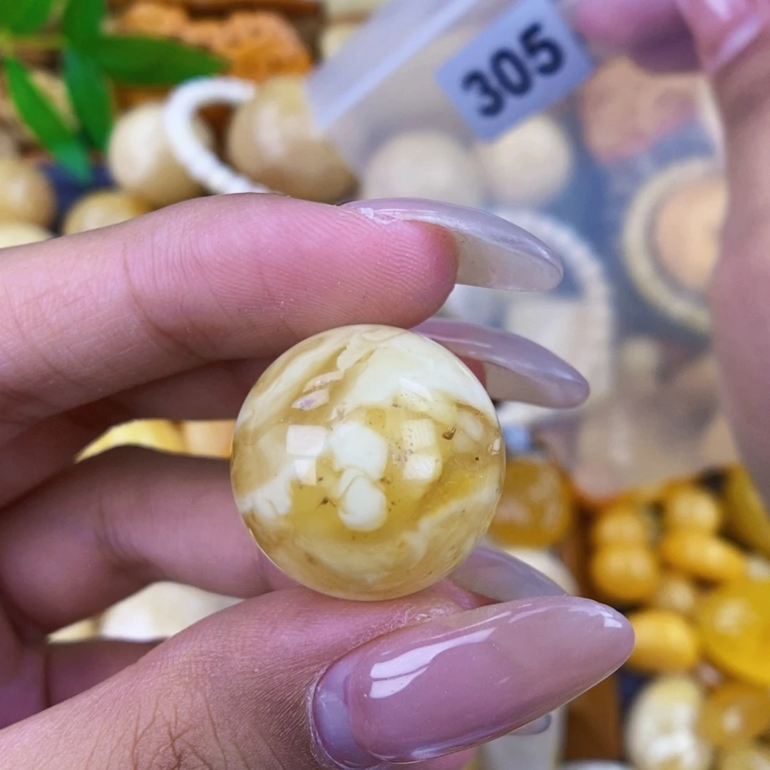 未镶嵌琥珀珠宝奇石21 粉