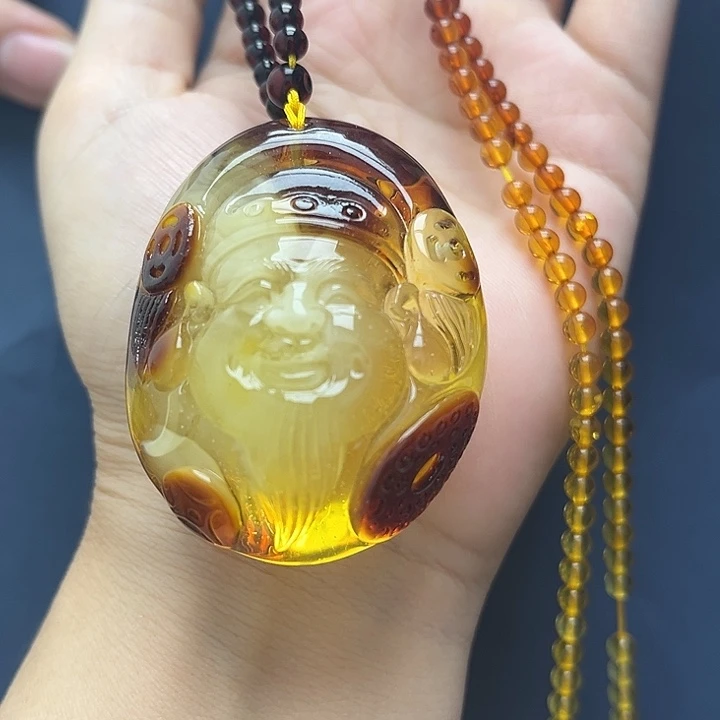 琥珀未镶嵌裸石吊坠