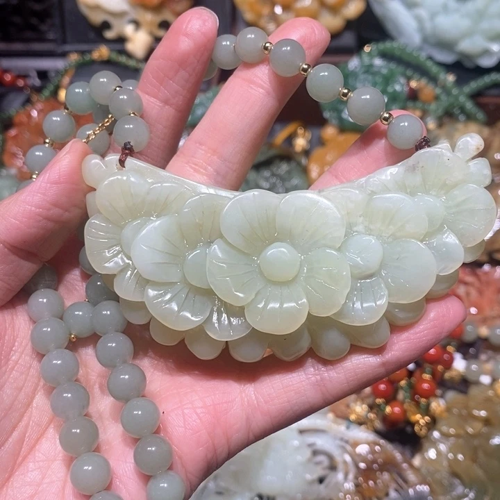 岫玉毛衣链未镶嵌