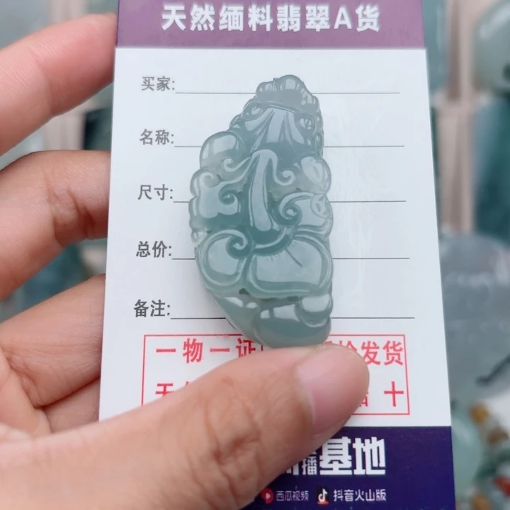 颈饰未镶嵌翡翠貔貅天然缅料翡翠a货