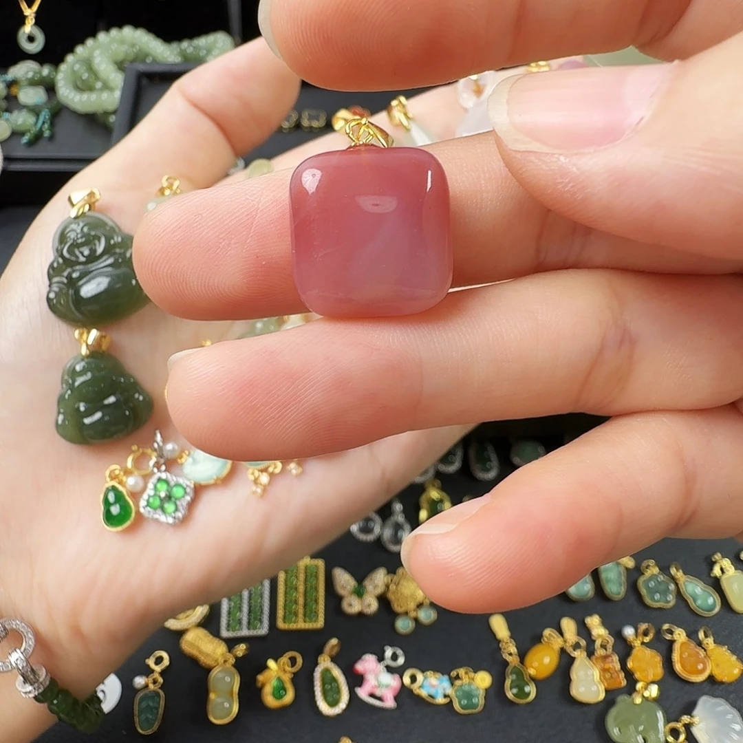 玛瑙/玉髓银S925镶嵌颈饰