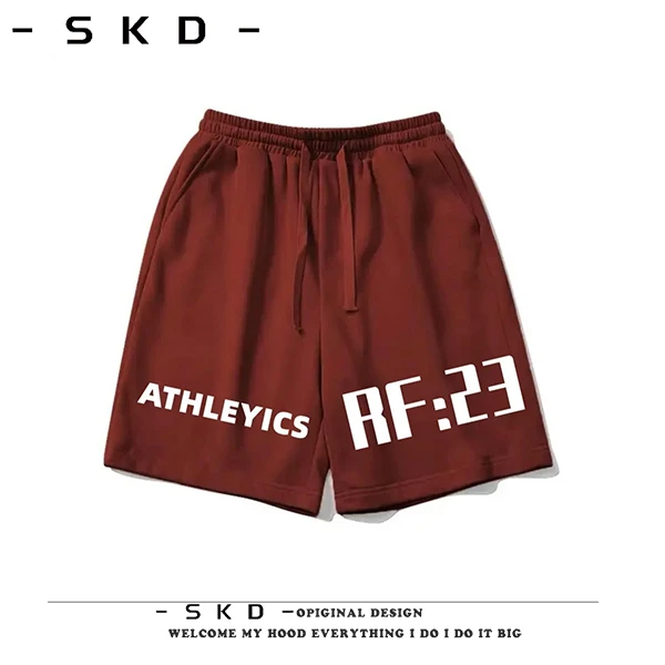 美式高街印花短裤男夏季宽松休闲健身篮球不过膝运动四分裤