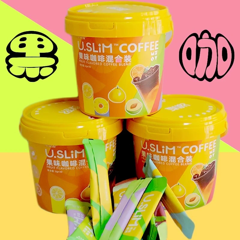 【只发新疆】纤果说USLIM果味茶味咖啡混合美味健康饮品办公室时光