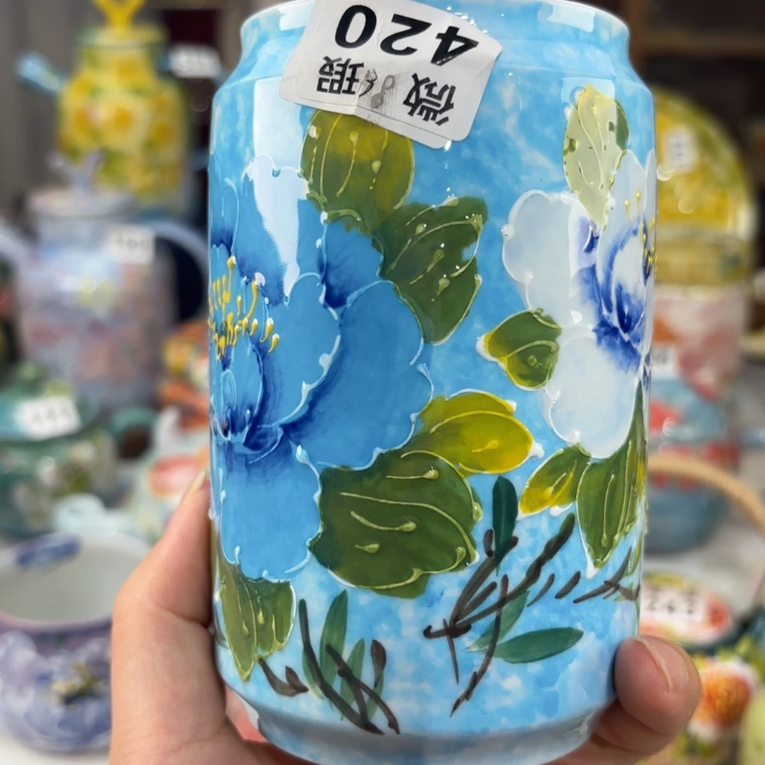 景德镇手绘高温釉下彩陶瓷茶具