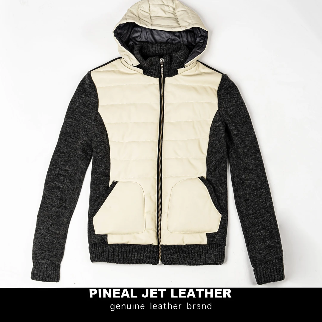 PJL秋冬女士修身休闲户外绵羊皮短款皮衣女高尔夫