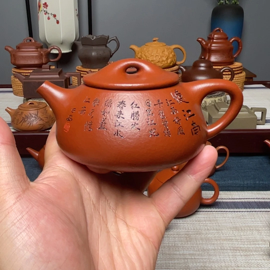 全手工刻绘景舟石瓢
