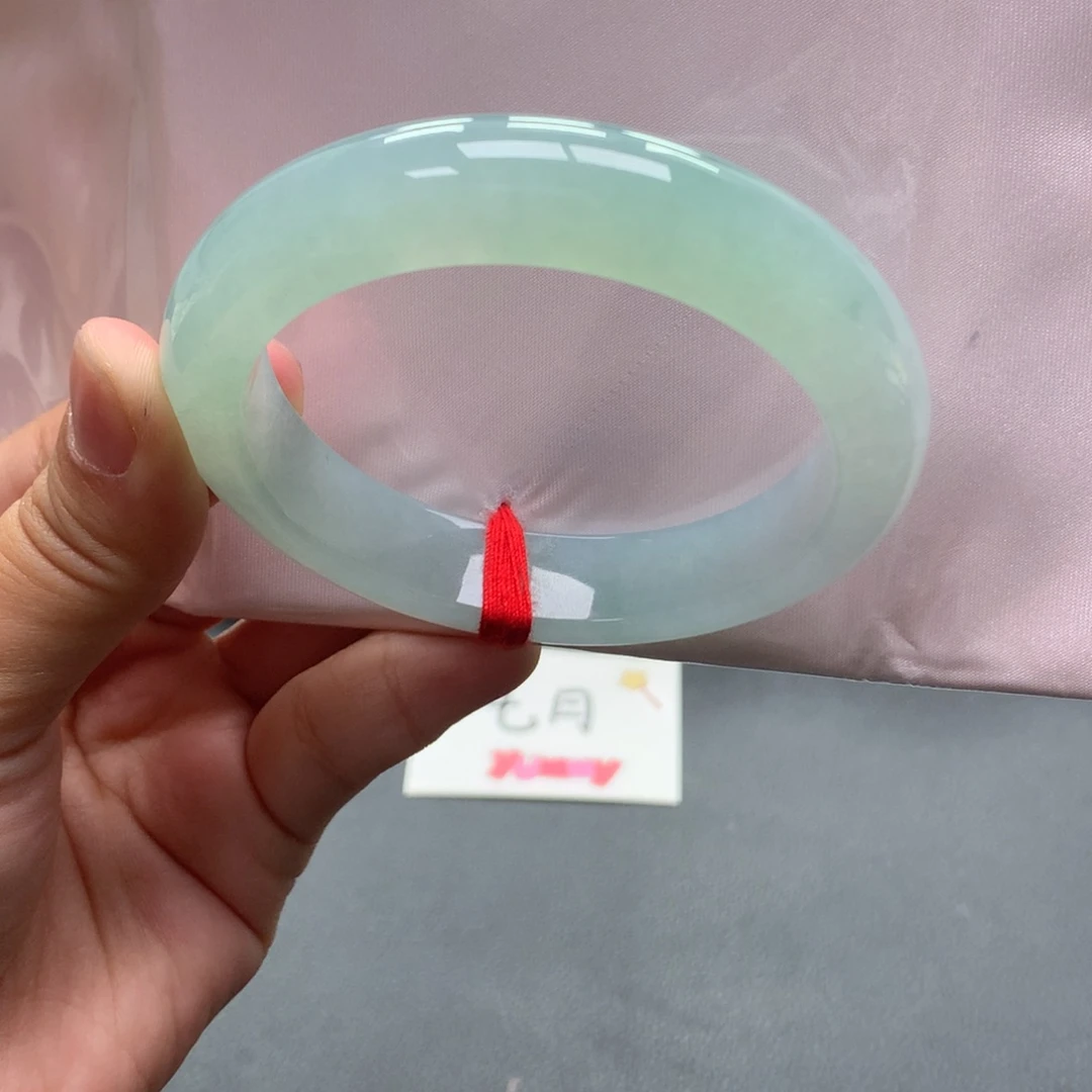 翡翠未镶嵌手镯40号56正泥鳅背甜绿强推耐看清爽
