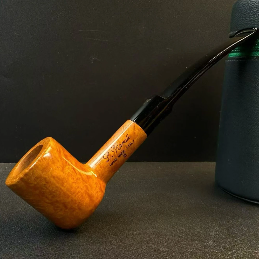 意大利维布拉蒂一花手工石楠木烟斗内径19斗深32长156