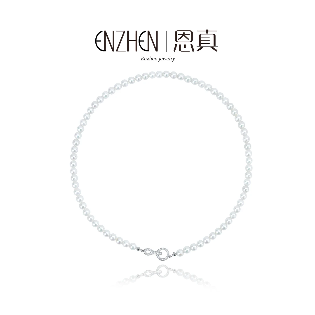 【恩真爆款丨白片小霸王】天然淡水白片珍珠 5-6mm百搭满珠项链