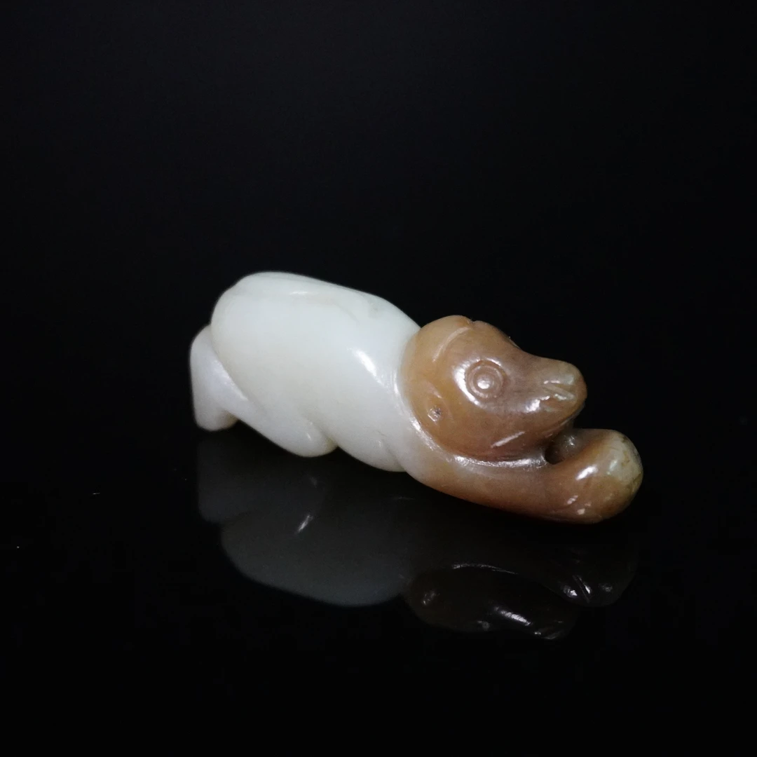 20世纪和田玉巧雕灵猴佩/059386/收藏/传承/【友谊文物商店】