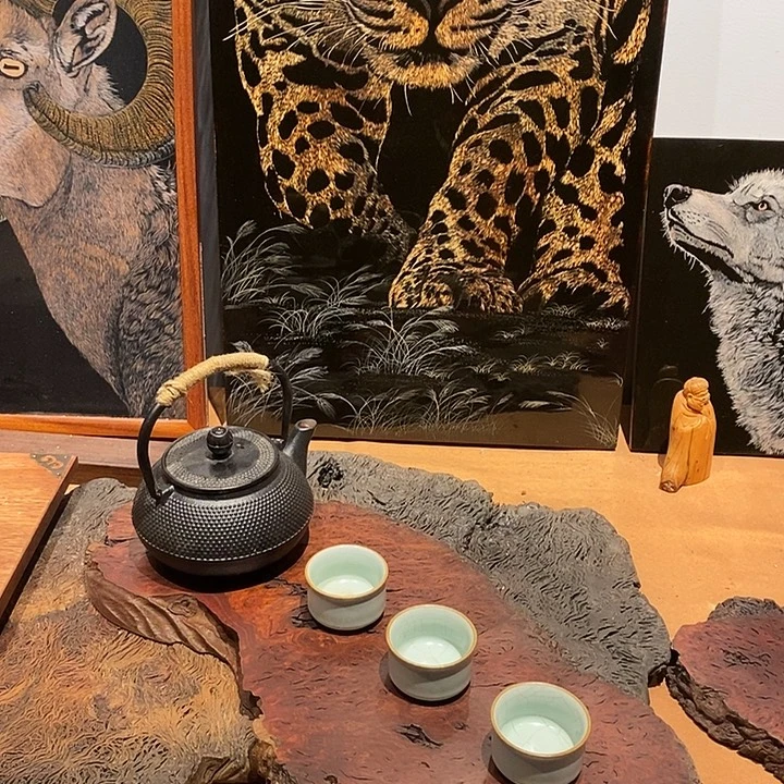 香榧木铁梨木干泡台