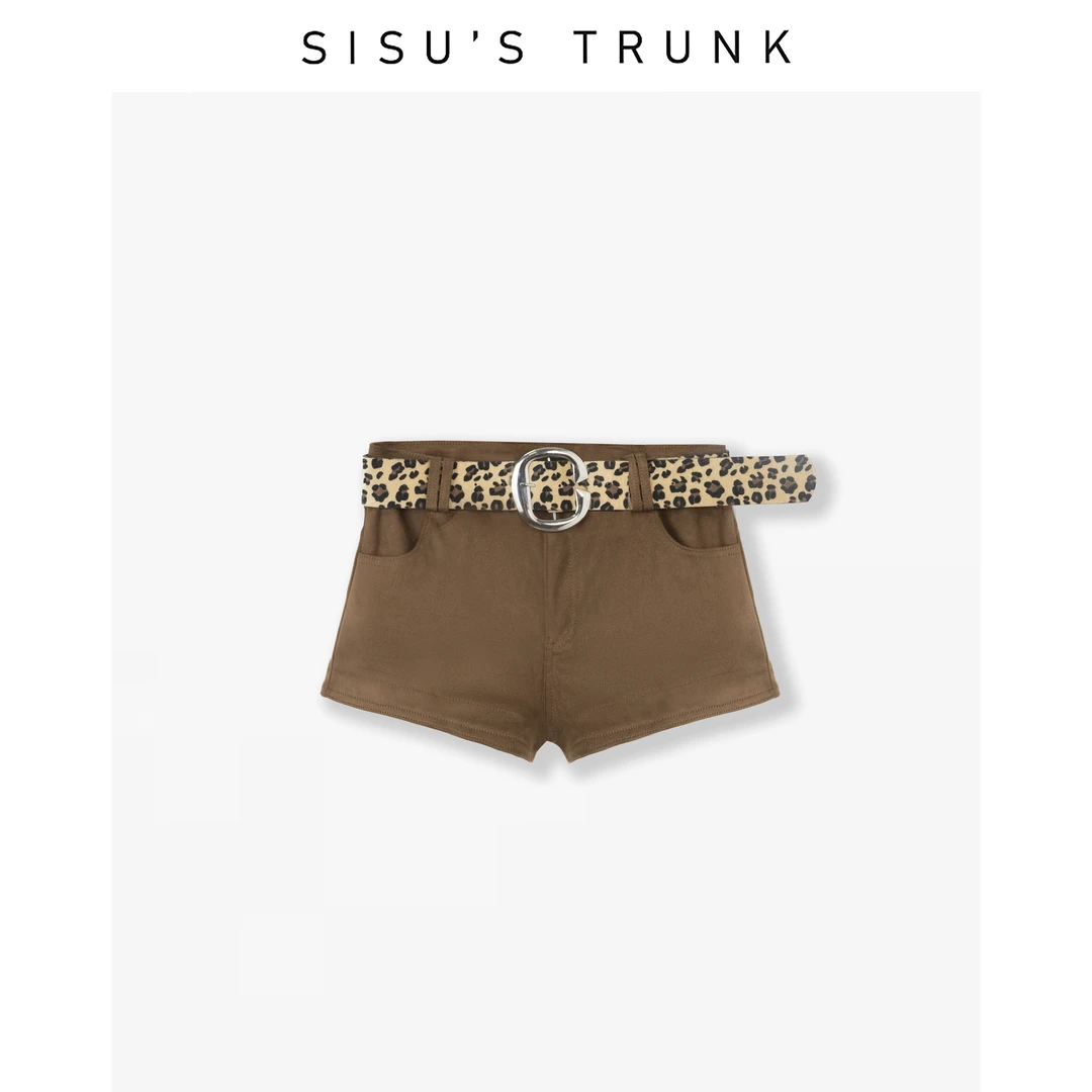 SISU【美拉德】轻奢设计师款复古高腰时尚牛仔短裤