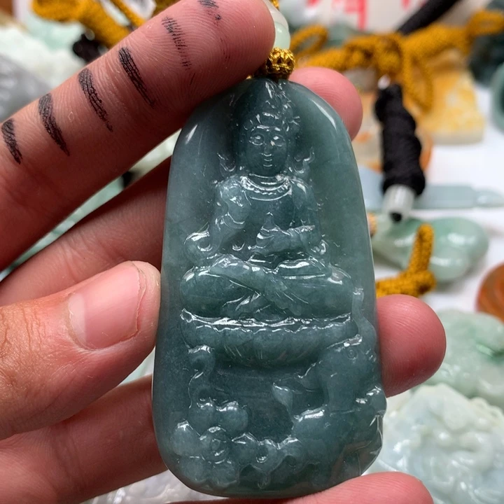 翡翠未镶嵌颈饰保真天然a货翡翠