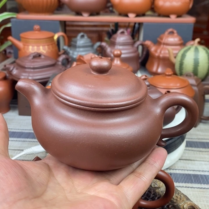 紫砂茶壶仿古340cc原矿老降坡泥特