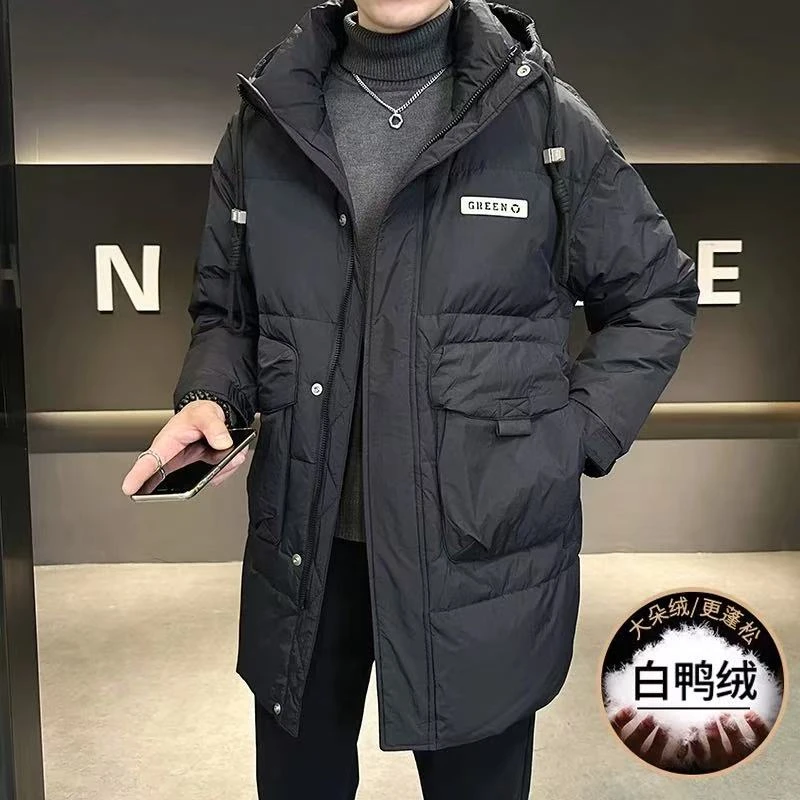 中长款新国标80绒高端正品连帽羽绒服冬装保暖收袖口羽绒外套