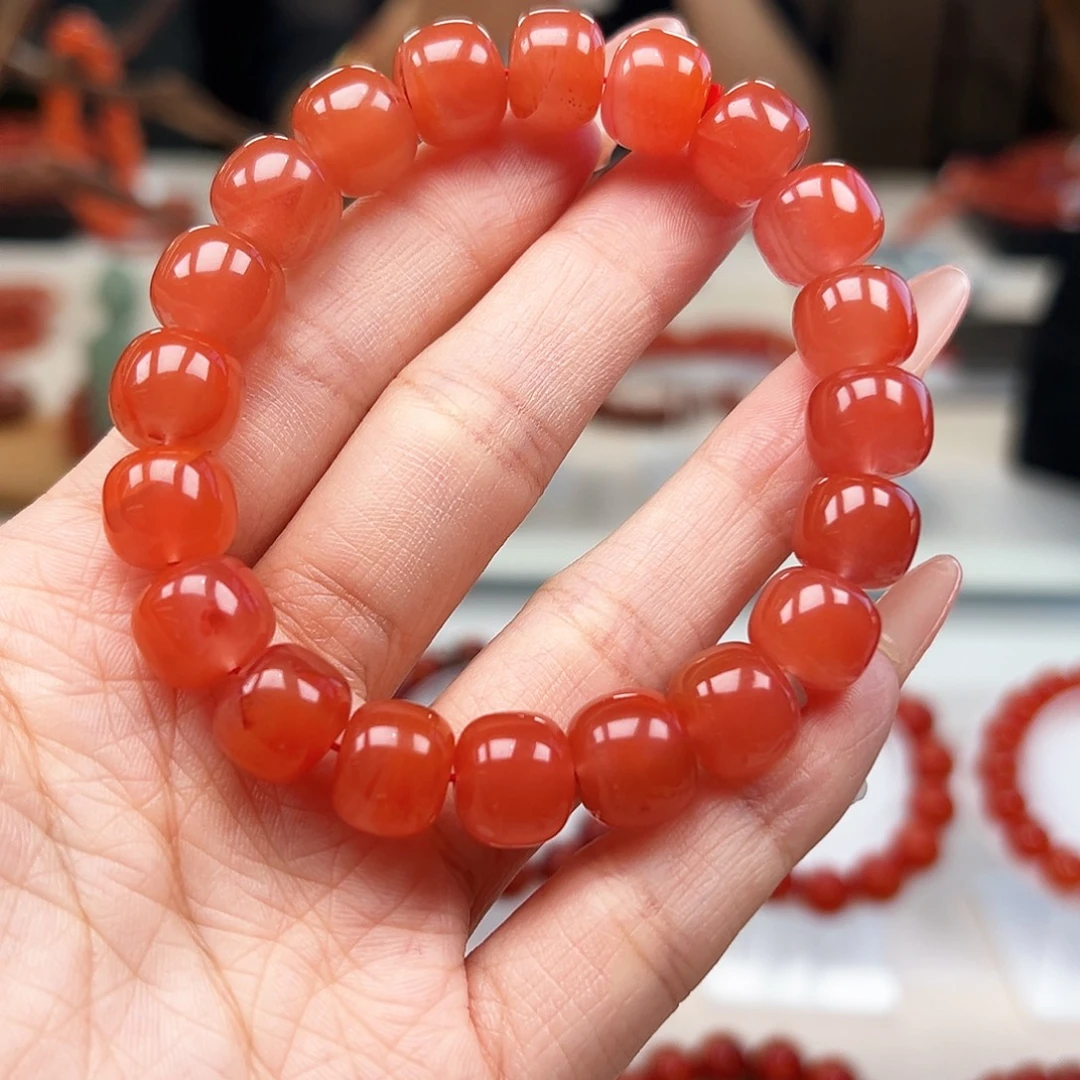 南红玛瑙未镶嵌手链