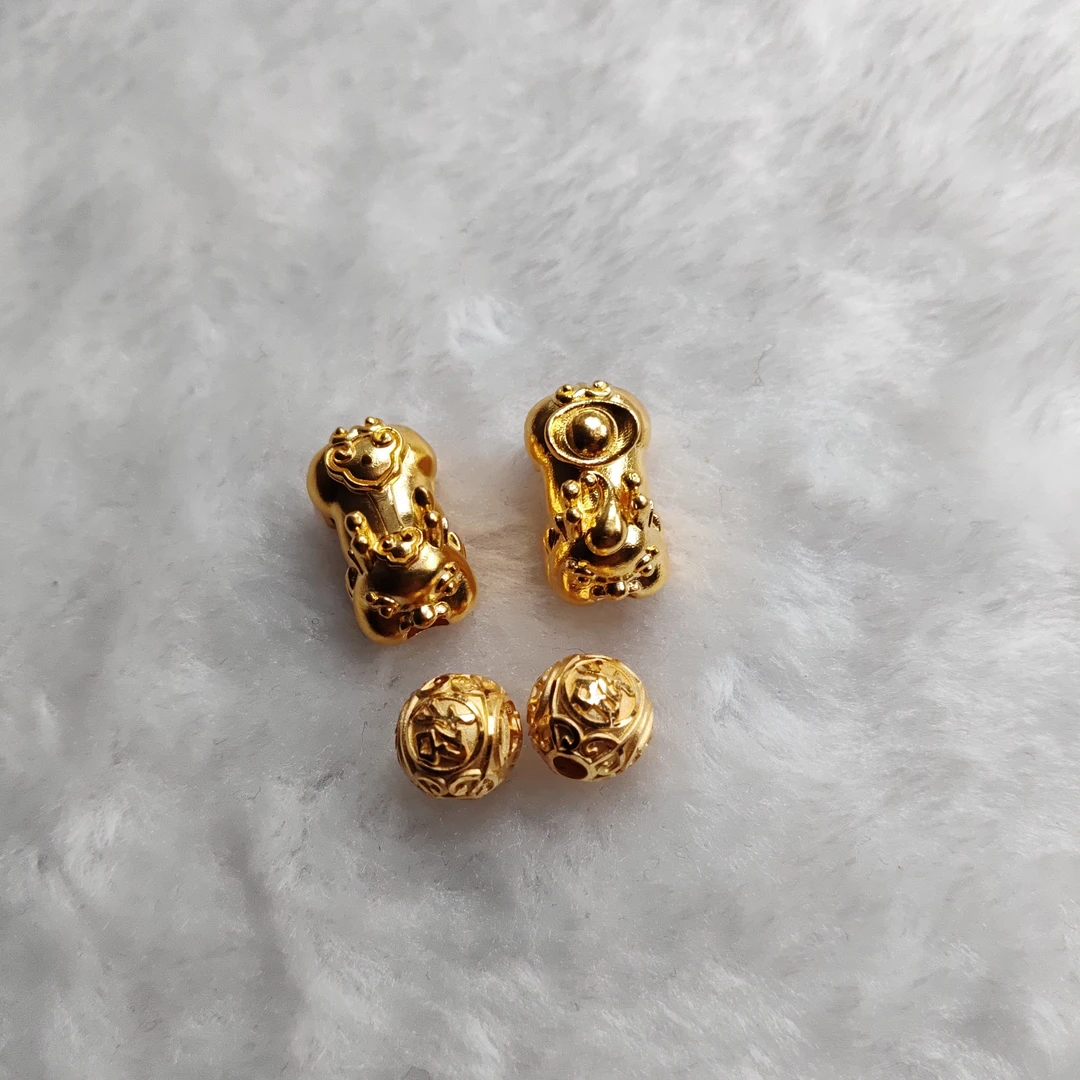 金元宝足金999貔貅珠子首饰