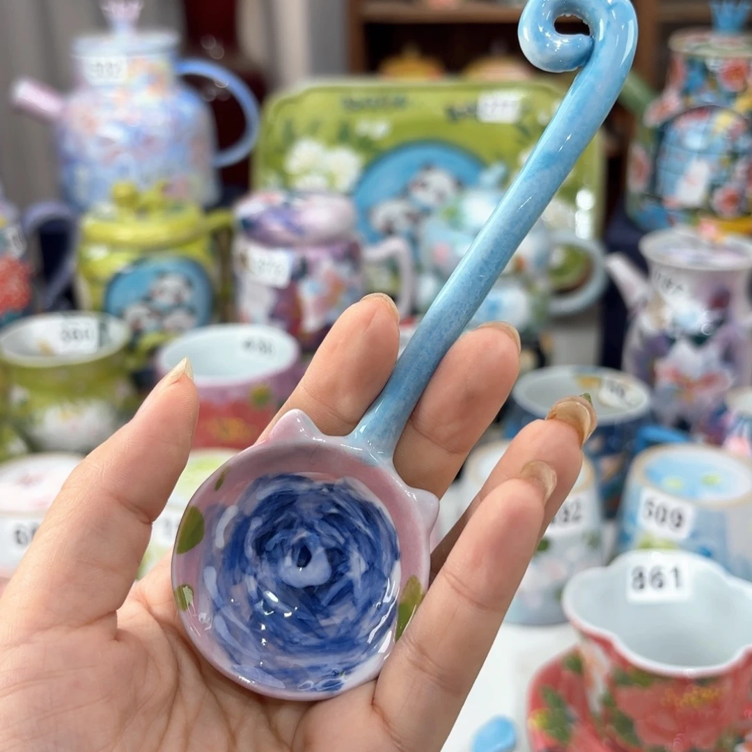景德镇手绘高温釉下彩陶瓷茶具