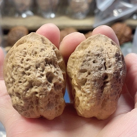 文玩核桃把件霸王龙带彩45