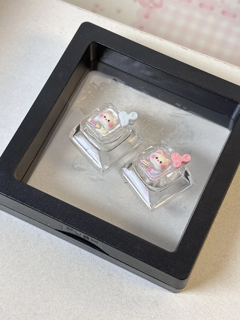 【透明小猫画板个性键帽】2颗！