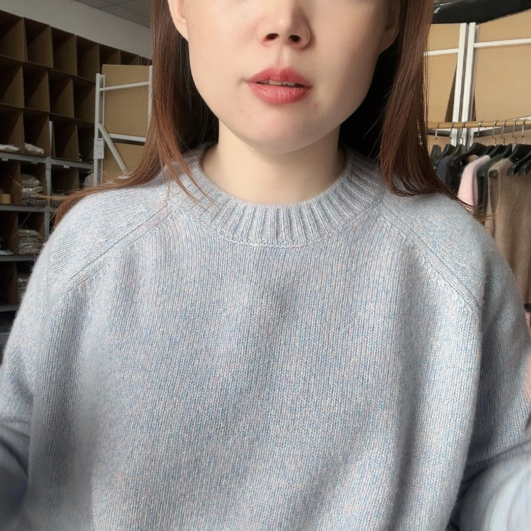 花纱蓝色加厚女士