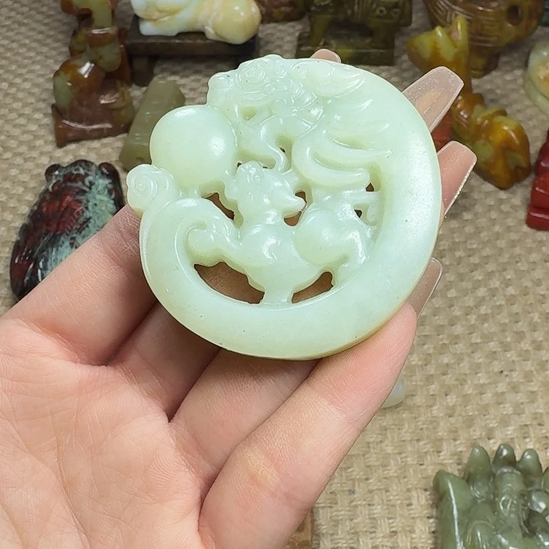 白玉菩提吊坠挂件