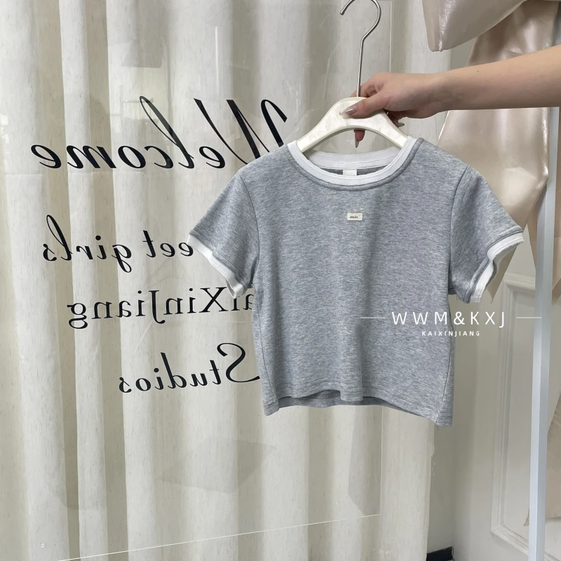 【开心酱】2025新款女童时尚百搭宽松夏季洋气潮流儿童T恤hypd2280