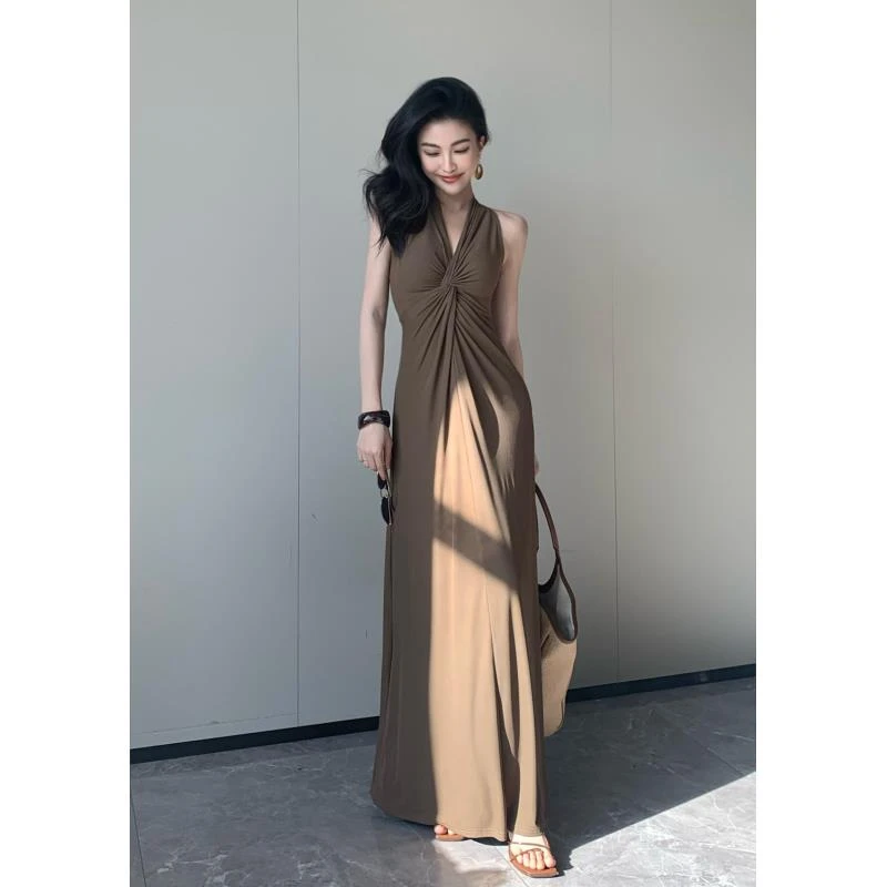 JIJINQI气质夏季小众无袖连衣裙2025新款性感连衣裙 JC06LZPT160