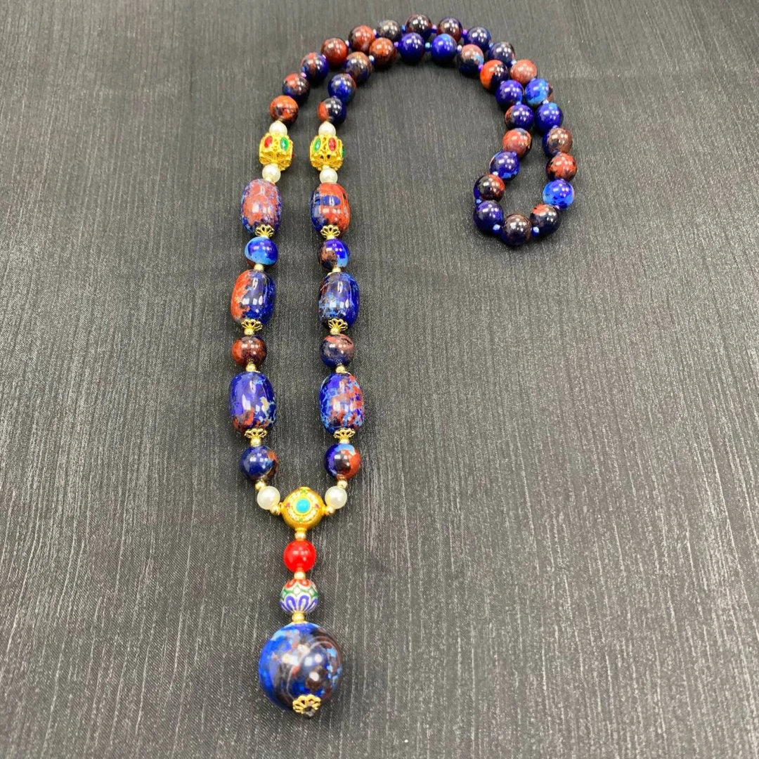 【小天总】TC42038 DIY龙太岁紫苏高端项链 （多样性发其一）