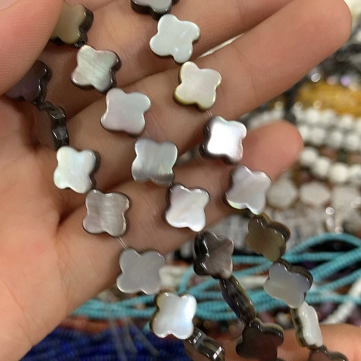 一条10mm黑叠贝四叶草