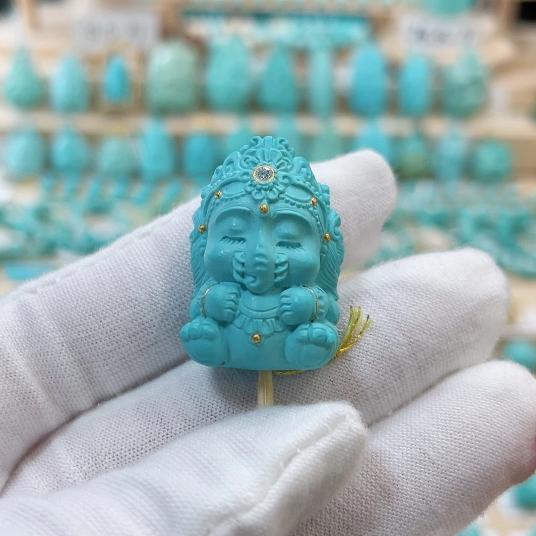 未镶嵌绿松石珠宝奇石