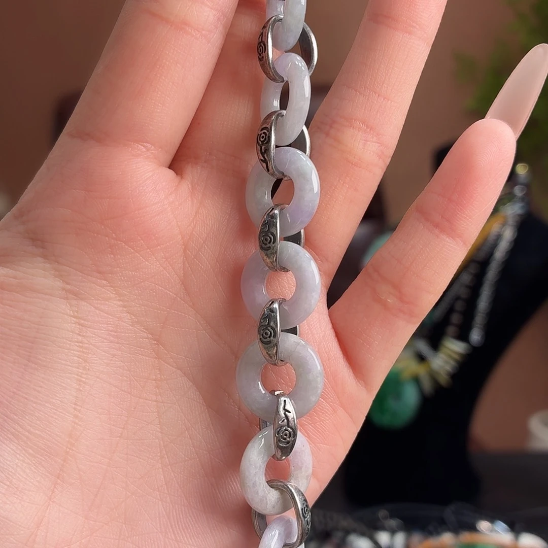 翡翠未镶嵌耳饰手链