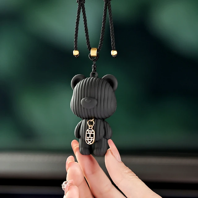 小奶熊平安汽车挂件卡通可爱车挂女车内装饰用品大车载内饰好物