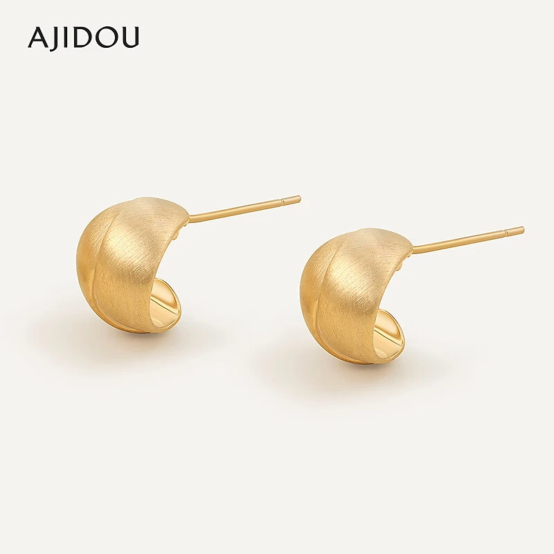 合金无非金属耳饰 AJIDOU阿吉豆休闲简约耳钉【GM】