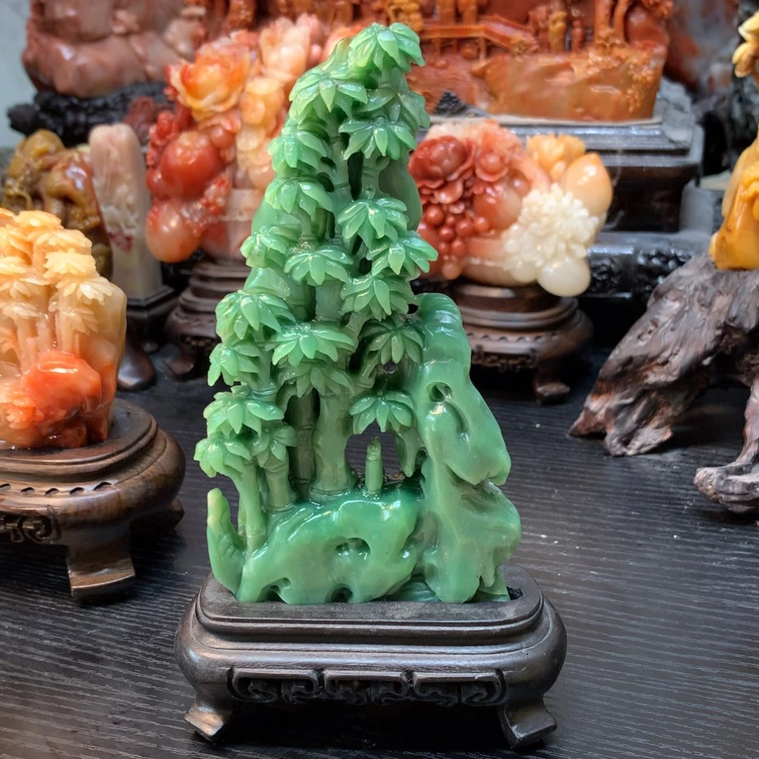 四川石四川绿摆件