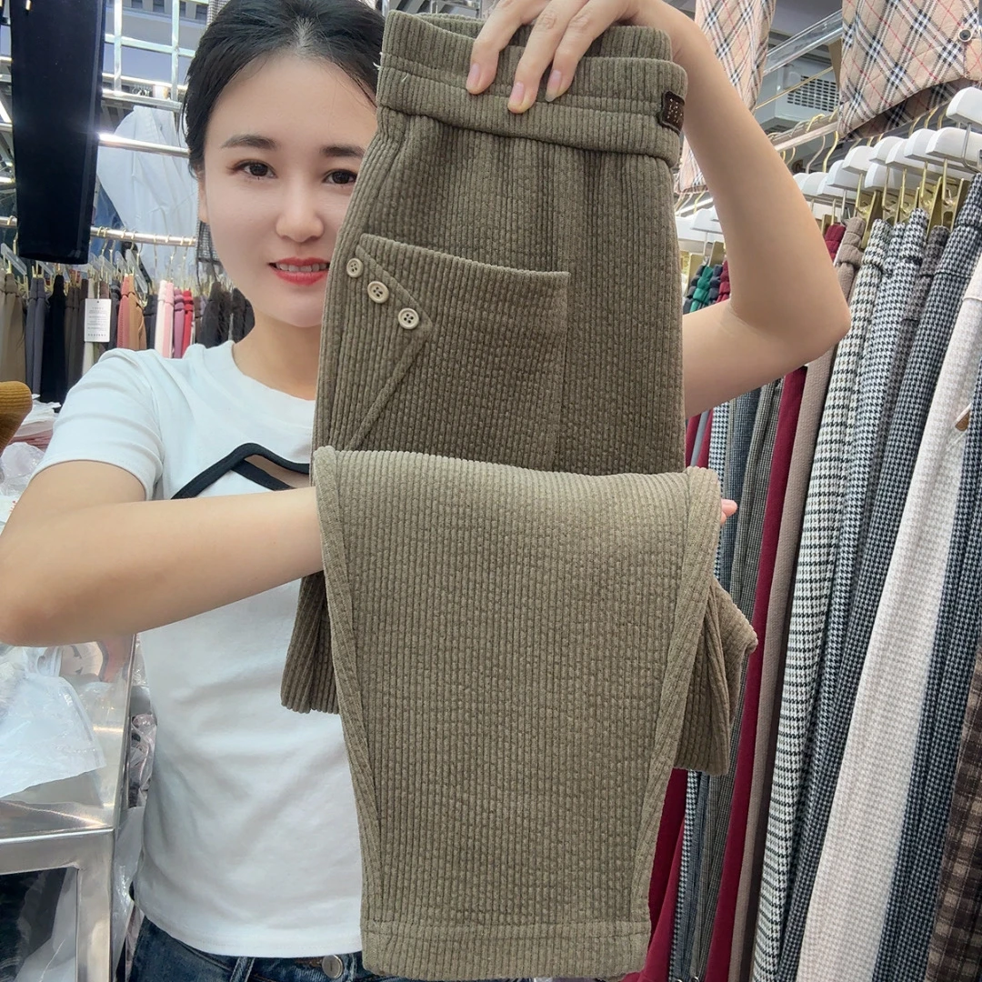 98767秋冬新款高腰百搭宽松显瘦洋气时尚减龄女哈伦裤净版女裤