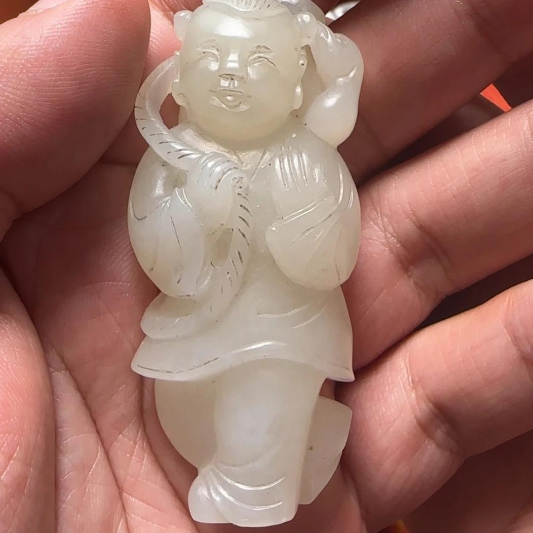 鲍***鲍和田玉未镶嵌挂件