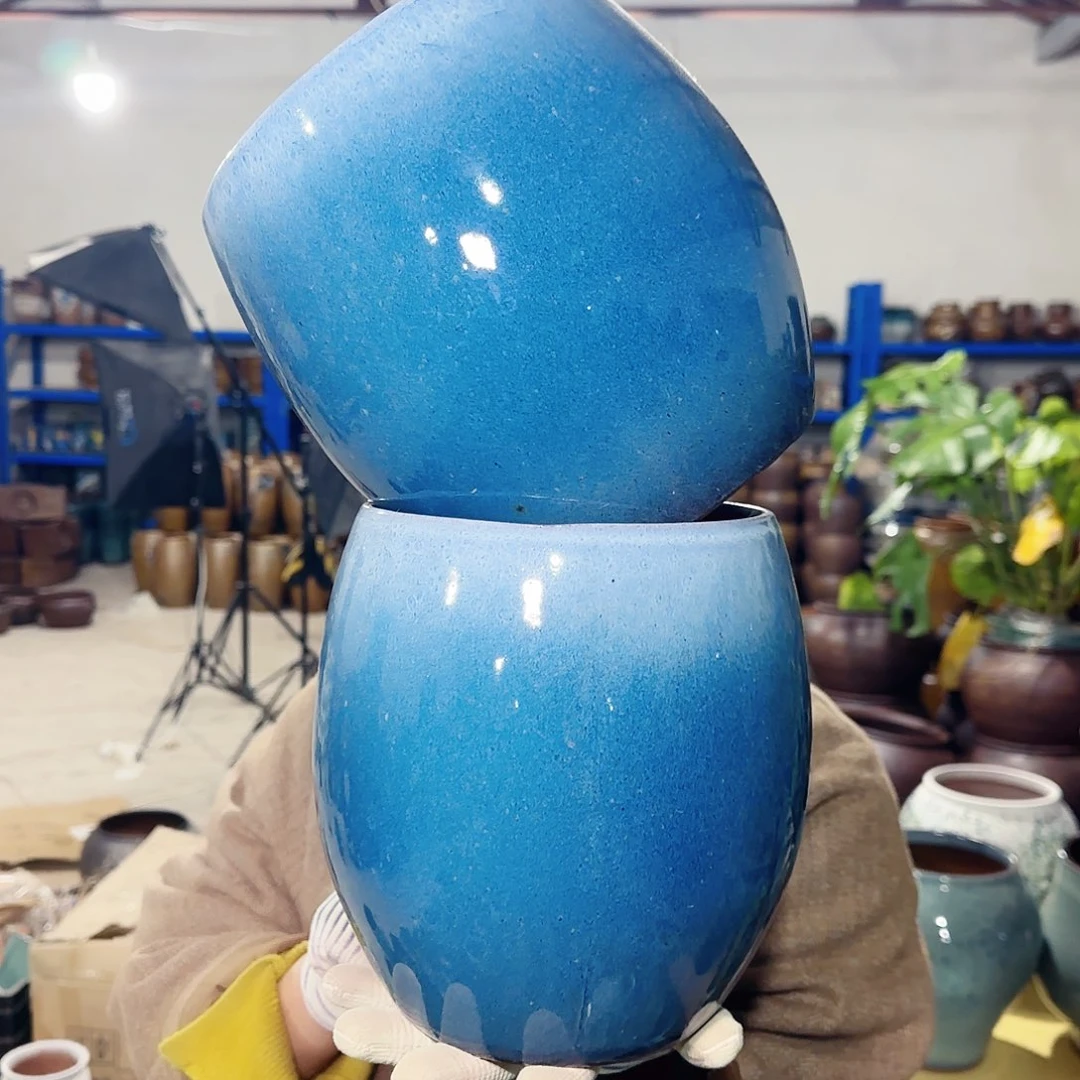 紫砂花盆高20口16