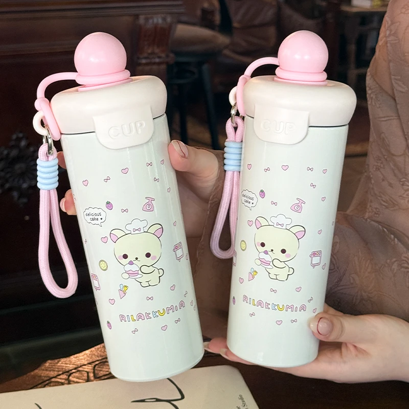 2025新款保温杯女生高颜值大容量网红推荐吸管杯儿童学生专用水杯