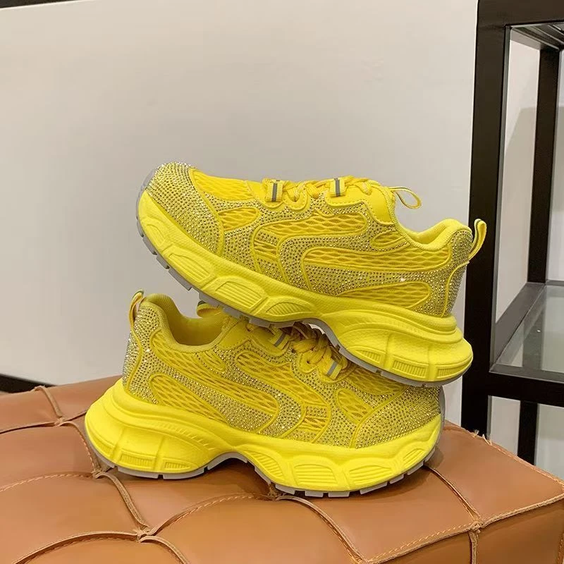 8986理想熊猫满钻透网百搭老爹鞋