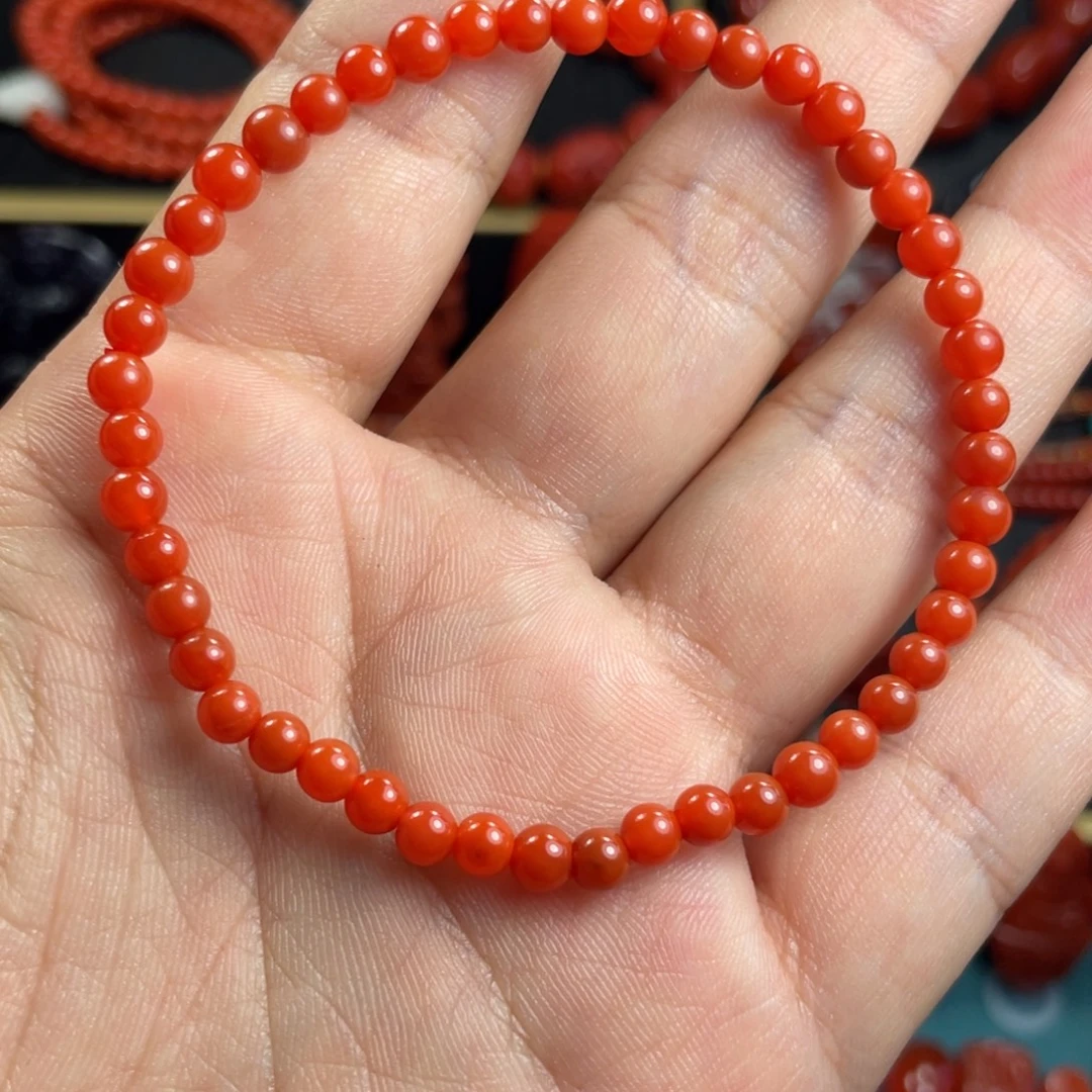 南红玛瑙未镶嵌串4.5mm