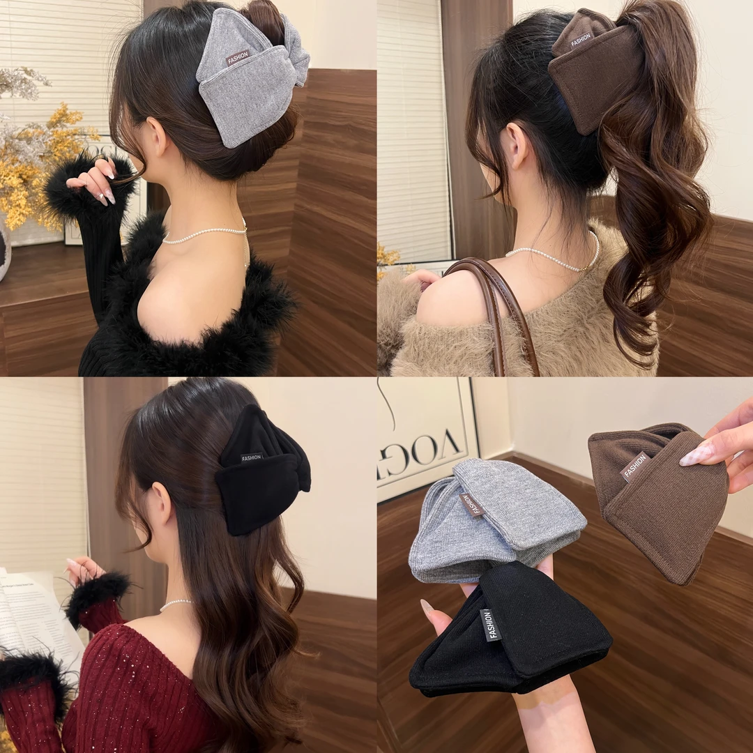 三角抓夹女千金风森系学院风日韩发夹网红超仙发饰ins